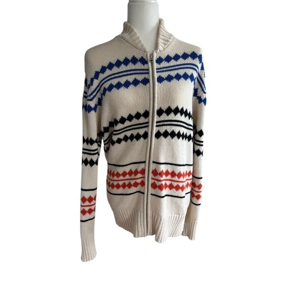 KULE Womens Zip-Up Wool Blend Cardigan Sweater in Cream Size Large - Picture 6 of 8